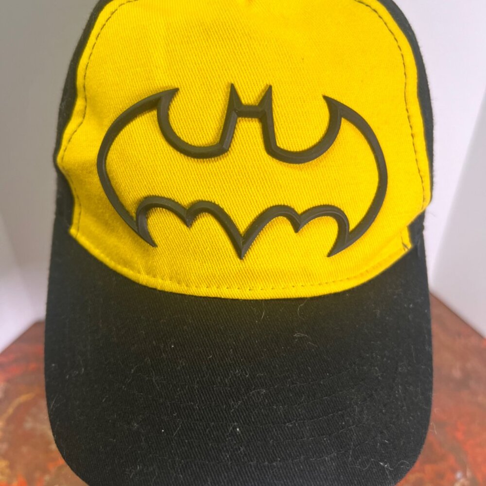 Batman Youth Kids Black‎ Yellow DC Comic Superhero SnapBack Baseball Hat Cap